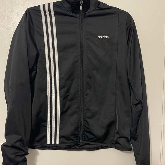adidas Jackets & Blazers - Adidas Women's Black jacket with Triple White Stripes